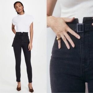 Reformation high rise belted jeans